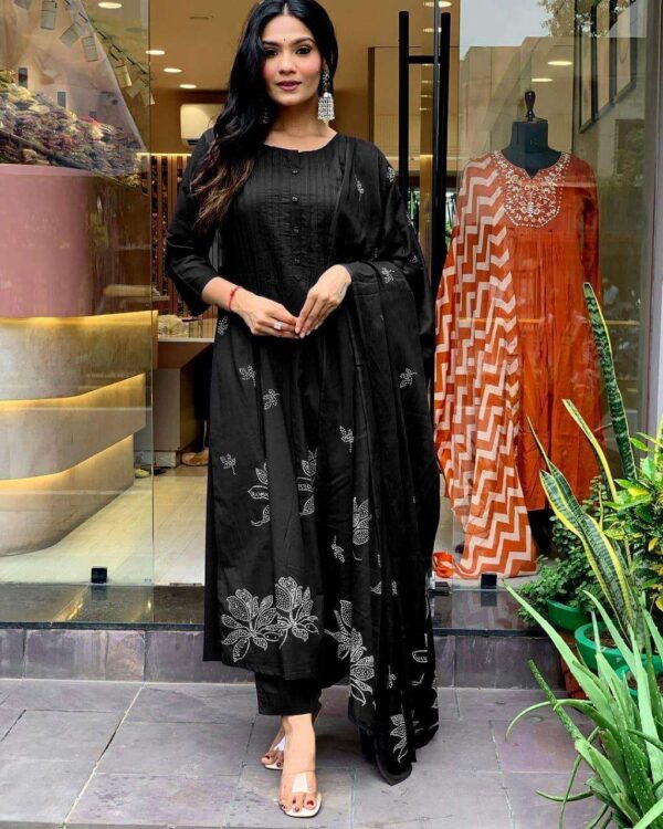 Chic Cotton Delight ? Embroidered Floral Printex Dress (XL) - Image 4