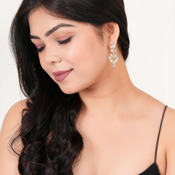 Women's Indo Western Teardrop Shaped Party Wear Ethnic Stud Earrings for Women -AZ838-OX-ER30